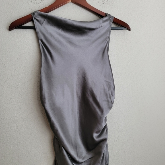 Reformation Casette Silk Dress in Shale size 6 NWT - Picture 5 of 11